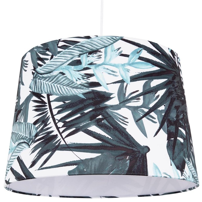 Lampa wisząca abażurowa Bali liście palmy 40cm